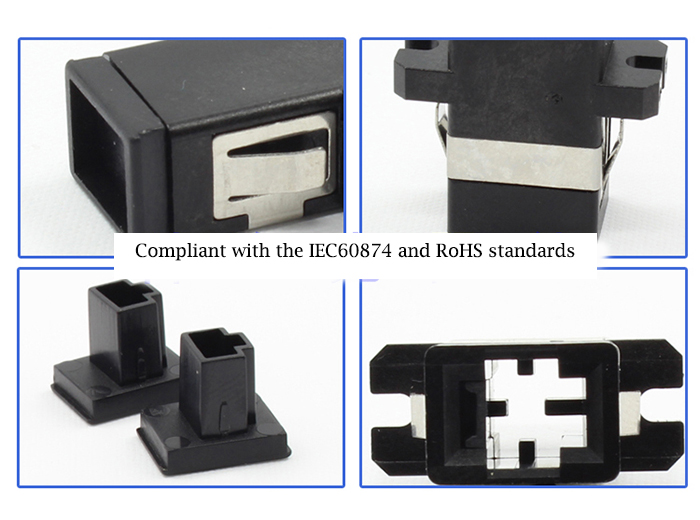 MTRJ Fiber Optic Adapter Low Insertion Loss Plastic Flange
